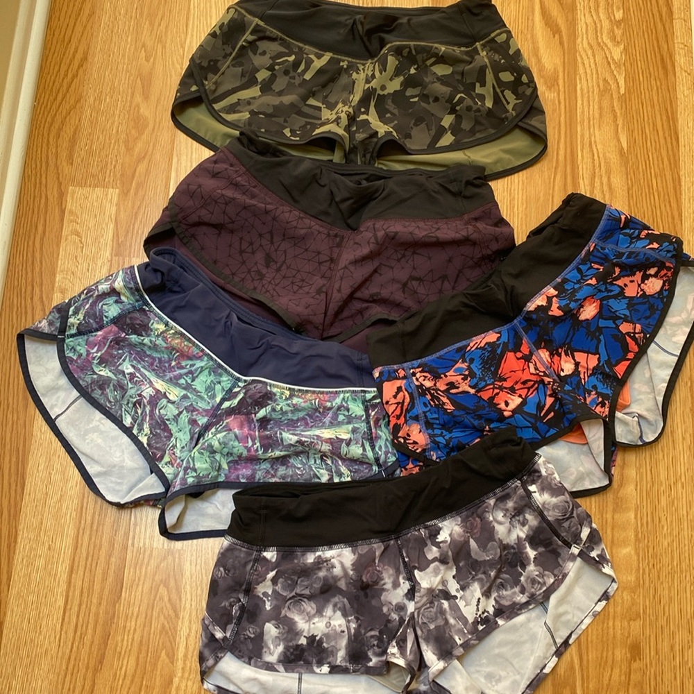 Lot of Lululemon original Speed Shorts size 6, small. Great condition
